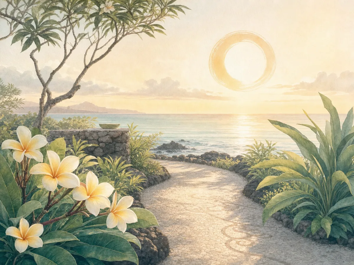 Hawaiian pathway image symbolizing the mission of Hawaii Longevity Center